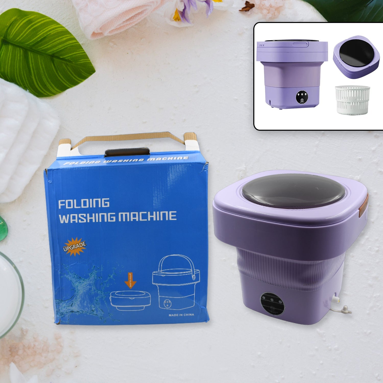 1335a Mini Washing Machine Foldable Mini Washer with Drain Basket Portable Washing Machine Foldable for Laundry Travel Camping RV Baby Clothes 1335a Mini Washing Machine Foldable Mini Washer with Drain Basket Portable Washing Machine Foldable for Laundry Travel Camping RV Baby Clothes